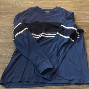 American Eagle Outfitters Navy and Black Long Sleeve Tee